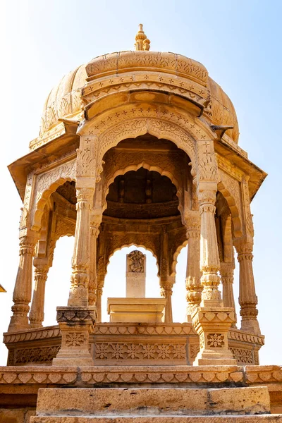 Bada Bagh Cenotafs Grobowce Maharajów Jaisalmer Rajastan Indie Azja — Zdjęcie stockowe