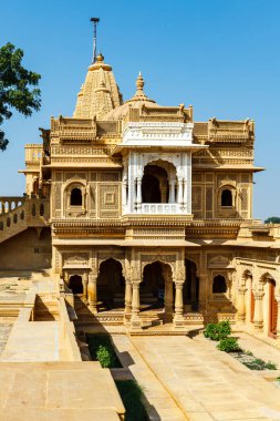 Jaisalmer, Rajasthan, Hindistan ve Asya 'daki Jain Tapınağı' nın dışı.