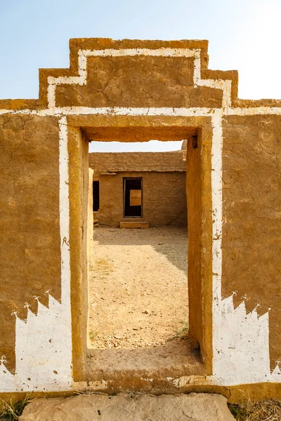 Case Adobe Abbandonate Nel Villaggio Kuldhara Nel Deserto Del Thar — Foto Stock