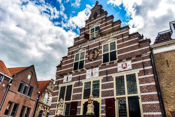Exterior Del Antiguo Ayuntamiento Oudewater Utrecht Países Bajos Europa Julio —  Fotos de Stock