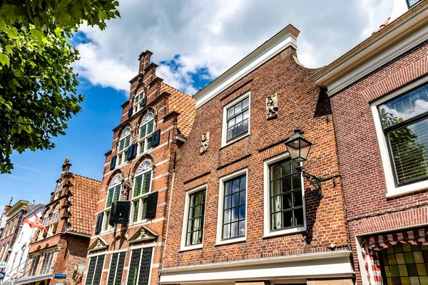 Außenansicht Eines Historischen Hauses Der Altstadt Von Oudewater Utrecht Niederlande — Stockfoto