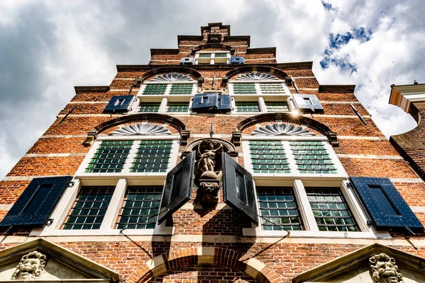 Exteriér Historického Domu Starém Městě Oudewater Utrecht Nizozemsko Evropa Červenec — Stock fotografie