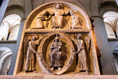 Maastricht, Limburg, Hollanda, Avrupa 'daki Saint Servatius Bazilikası' nın içi