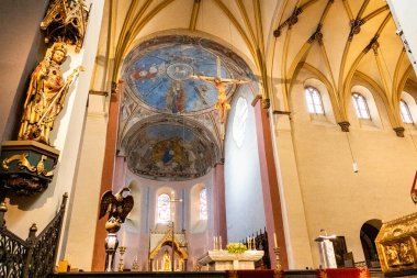 Maastricht, Limburg, Hollanda, Avrupa 'daki Saint Servatius Bazilikası' nın içi