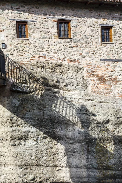 Exteriér Svatého Kláštera Rousanou Meteoře Řecko Evropa — Stock fotografie