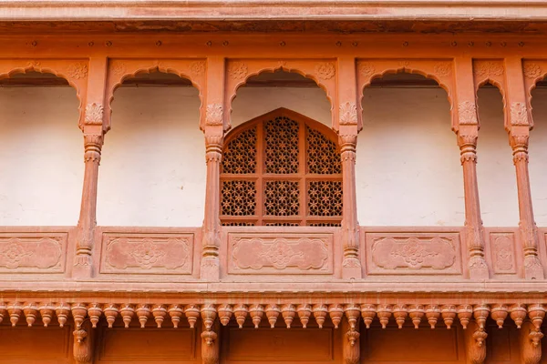 Rico Exterior Decorado Lalgarh Palace Bikaner Rajastán India Asia —  Fotos de Stock