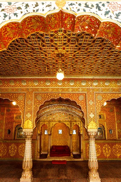 Тронна Кімната Палаці Лальгарх Біканер Раджастхан Індія Азія — стокове фото