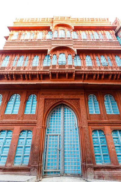 Bikaner Rajasthan Asya Eski Bir Haveli Malikanesinin Cephesi — Stok fotoğraf