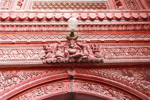 Façade Vieux Haveli Avec Détail Avec Lord Ganesha Anges Bikaner — Photo