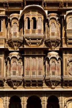 Kothari 'den Patwa Haveli' nin (Patwon ki Haveli in Jaisalmer, Rajasthan, Hindistan, Asya