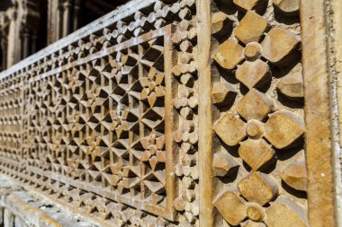Kothari 'den Patwa Haveli' nin (Patwon ki Haveli in Jaisalmer, Rajasthan, Hindistan, Asya