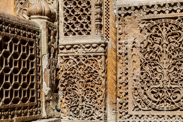 Rico Decorado Exterior Patwa Haveli Kothari Patwon Haveli Jaisalmer Rajastán — Foto de Stock