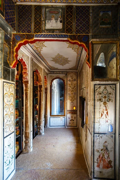 Riche Intérieur Décoré Patwa Haveli Kothari Patwon Haveli Jaisalmer Rajasthan — Photo