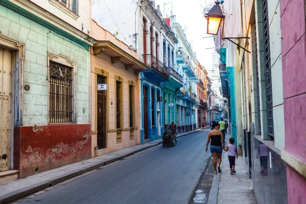 Ulice Havana Vieja Havana Kuba Karibik Severní Amerika — Stock fotografie