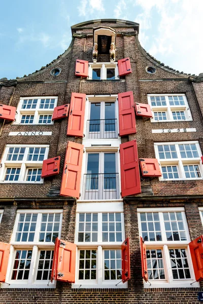 Facade Old Warehouse Inner Harbor Dordrecht Zuid Holland Netherlands Europe — стоковое фото