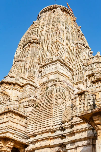 Esterno Del Tempio Meera Jain Chittorgarh Forte Chittor Rajasthan India — Foto Stock