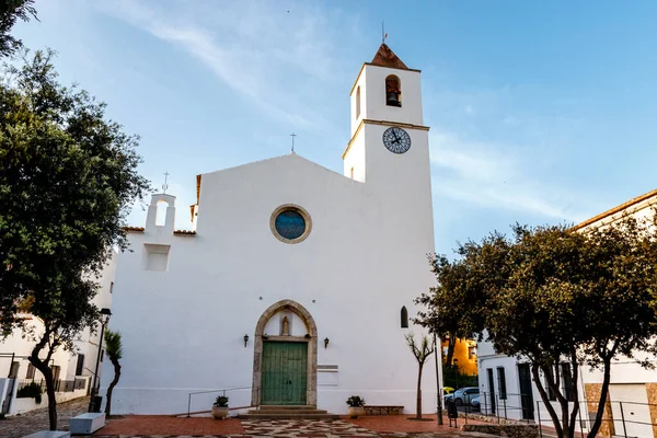 Iglesia San Pedro Templom Külseje Calella Palafrugellben Katalóniában Spanyolországban Európában — Stock Fotó