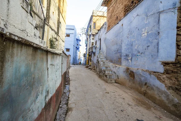 Exterior Blue Houses Bundi Rajasthan India Asia — 스톡 사진