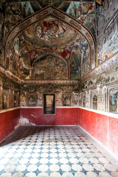 Rik Dekorerad Hall Inne Bundi Palats Rajasthan Indien Asien — Stockfoto