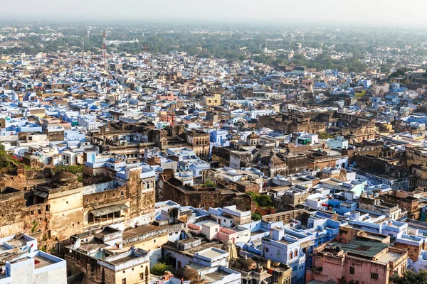 Pohled Město Městskou Hradbu Bundi Paláce Bundi Rajasthan Indie Asie — Stock fotografie