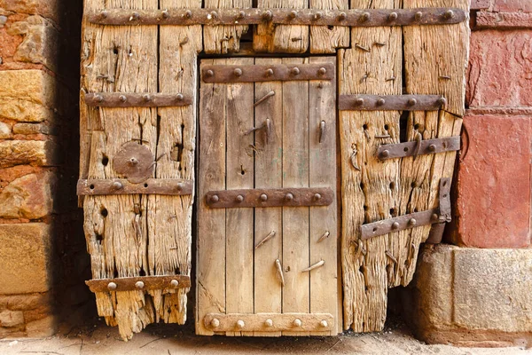 Old Wooden Entrance Gate Humayun Tomb Delhi India Asia — Stock Photo, Image