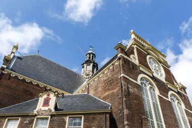 Noorderkerk 'in dışı, Amsterdam, Hollanda, Avrupa' da 17. yüzyıl Protestan kilisesi.