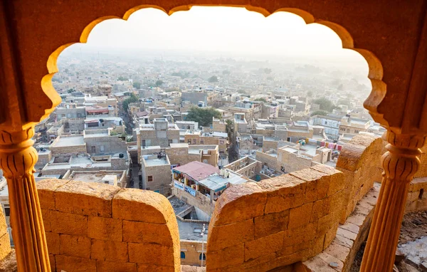 Vista Ciudad Jaisalmer Desde Fortaleza Jaisalmer Rajastán India Asia —  Fotos de Stock