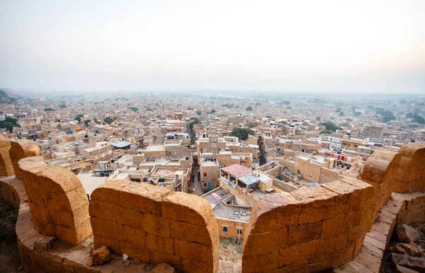 Vista Cidade Jaisalmer Fortaleza Jaisalmer Rajasthan Índia Ásia — Fotografia de Stock