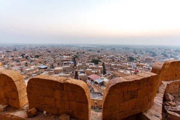 Pohled Město Jaisalmer Pevnosti Jaisalmer Rajasthan Indie Asie — Stock fotografie