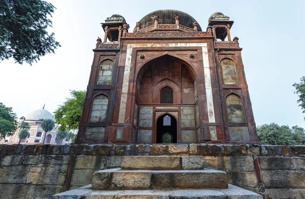 Babur Delhi Hindistan Asya Daki Humayun Lahit Kompleksindeki Mezarı — Stok fotoğraf