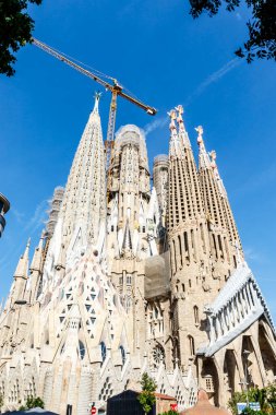 Sagrada Familia Kilisesi (Baslica de la Sagrada Familia) Barcelona, Katalonya, İspanya