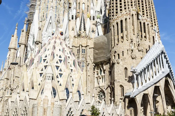 西班牙加泰罗尼亚巴塞罗那Sagrada Familia教堂 Baslica Sagrada Familia — 图库照片