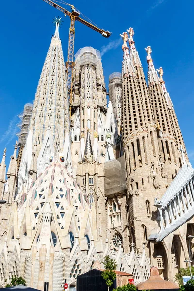 西班牙加泰罗尼亚巴塞罗那Sagrada Familia教堂 Baslica Sagrada Familia — 图库照片