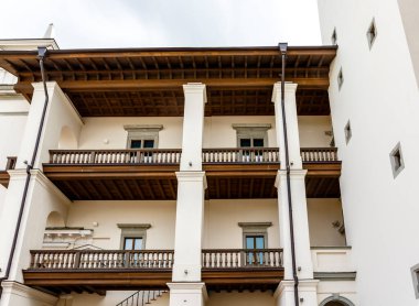 Litvanya Büyük Dükleri 'nin Vilnius, Litvanya, Avrupa' daki sarayının avlusu.