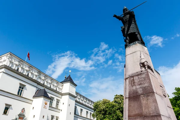 Monumento Gran Duque Gediminas Palacio Los Grandes Duques Lituania Vilna — Foto de Stock