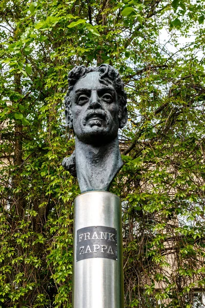 Frank Zappa Statue Frank Zappa Platz Vilnius Litauen Europa — Stockfoto