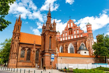 St. Anne Kilisesi ve Assisi Kilisesi Vilnius, Litvanya, Avrupa