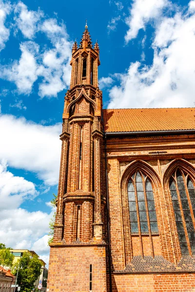 Fassade Der Anna Kirche Vilnius Litauen Europa — Stockfoto