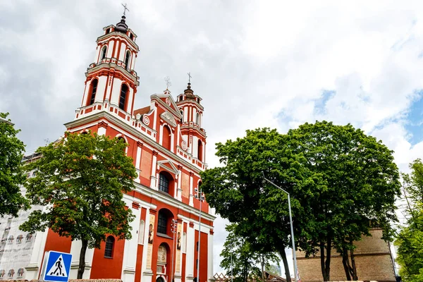 Buiten Kerk Van Apostelen Filips Jacob Vilnius Litouwen Europa — Stockfoto