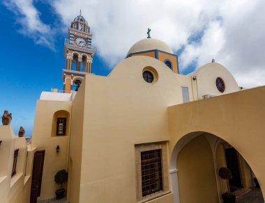 Saint John teh Baptist, Fira, Santorini, Cyclades, Yunanistan ve Avrupa katedralinin dışında.
