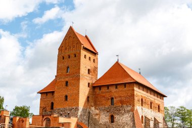 Trakai Kalesi Adası, Trakai, Litvanya, Avrupa 'daki Ducal Palace' ın dışında.