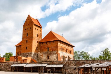 Trakai Kalesi Adası, Trakai, Litvanya, Avrupa 'daki Ducal Palace' ın dışında.