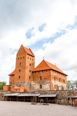 Trakai Kalesi Adası, Trakai, Litvanya, Avrupa 'daki Ducal Palace' ın dışında.