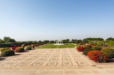 Jodhpur 'daki Umaid Bhawan Sarayı Bahçeleri (Maharadja Umaid Singh tarafından inşa edilmiştir), Rajasthan, Hindistan Asya