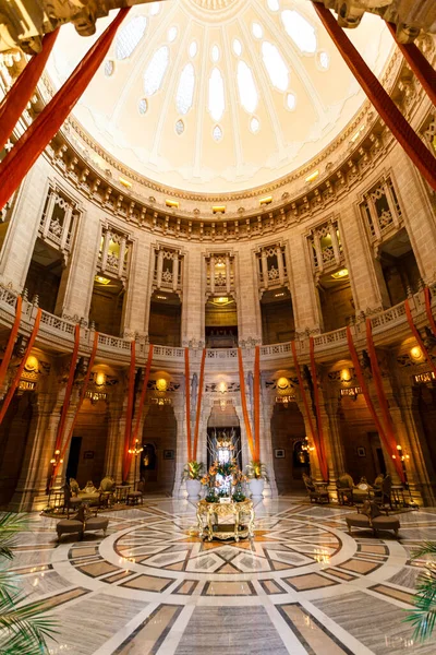 Jodhpur, Rajasthan, Hindistan, Asya 'daki Umaid Bhavan Sarayı' nın ana salonu ve iç mekanı.