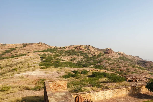 Vista Parede Velha Cidade Jodhpur Rajasthan Índia Ásia — Fotografia de Stock