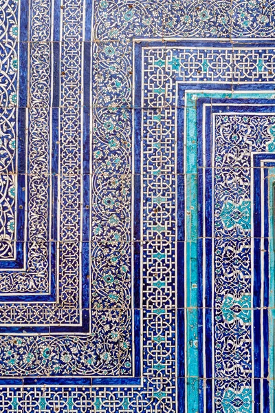Ornate Mosaic Wall Kuhna Ark Citadel Khiva Uzbekistan Central Asia — Stock Photo, Image