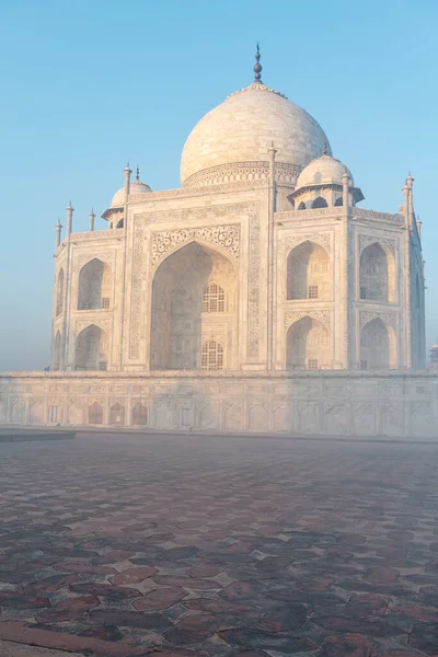 Buitenkant Van Taj Mahal Vroege Ochtend Agra Uttar Pradesh India — Stockfoto