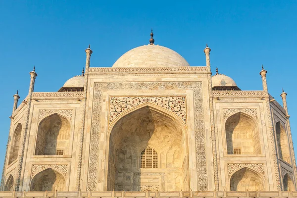 Exterior Taj Mahal Early Morning Agra Uttar Pradesh India Asia — Stock Photo, Image