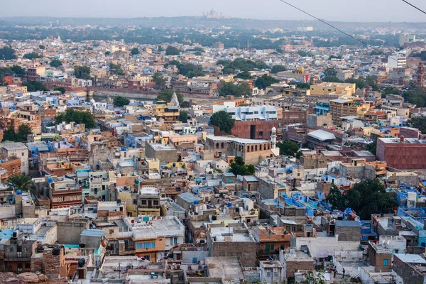 Uitzicht Blauwe Stad Jodhpur Rajasthan India Azië — Stockfoto